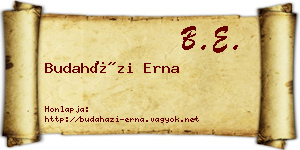 Budaházi Erna névjegykártya